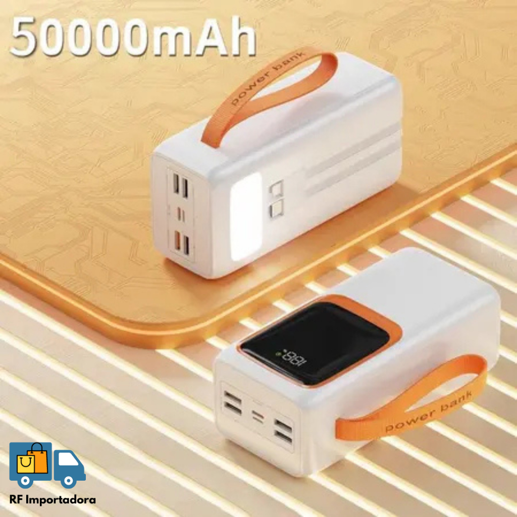 Carregador Portátil Power Bank Turbo 50000mah Tipo C/Lightning | Shopee ...