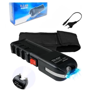 Lanterna Dz 928 Taser 150000w Choque Recarregável Teaser Potente Feminino Militar Original