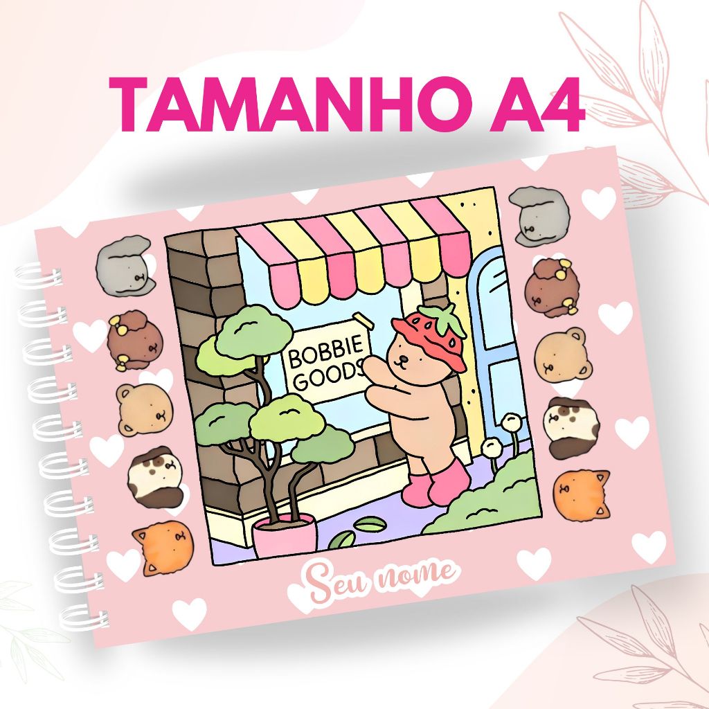 Livro de colorir Bobbie Goods TAMANHO A4 com capa maleavel | Shopee Brasil