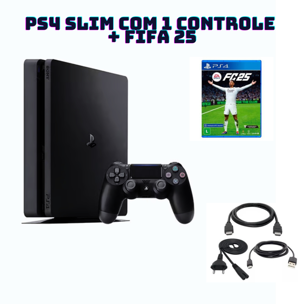 Ps4 Slim seminovo higienizado e pasta térmica nova