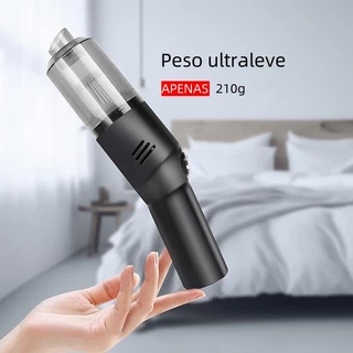 Mini Aspirador De pó Portátil Automotivo Carro Multifunciona Doméstico Sem Fio USB Recarregável Preto