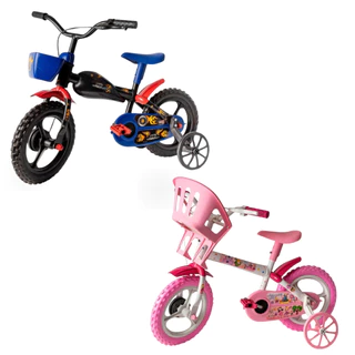 Bicicleta Infantil Menino e Menina Radical Aro 12 Moto Bike Motinho