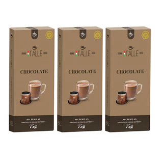 Chocolate Cápsulas Compatíveis Nespresso  Café Italle 3 Caixas