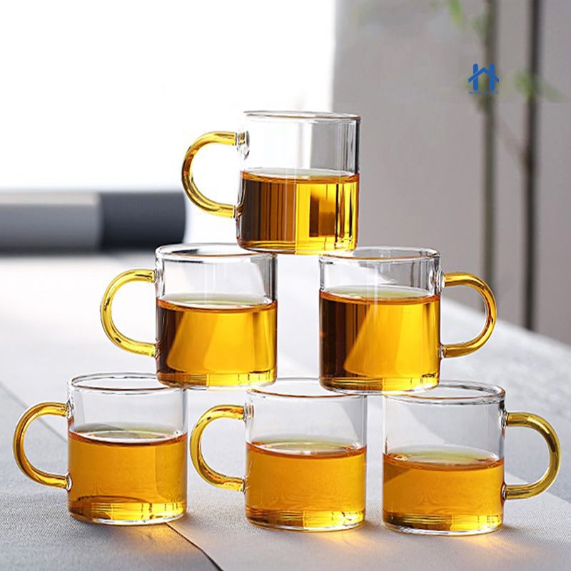 Jogo Xícaras 06 Peças 100ml ou 110ml Vidro High Borosilicate Caneca ...
