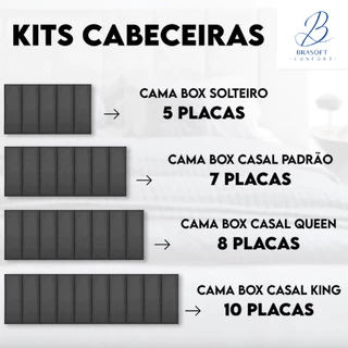 Cabeceira de Cama Box Casal Queen King Modular Adesiva Cores em Alta 45x20 Melhor Preço E Qualidade
