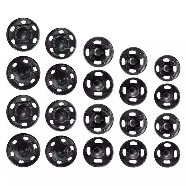 Kit c/ 10 Cartelas de Colchetes de Pressão – Niquelado ou Preto – Nº 0 ...