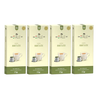 Capsulas Baunilha Nespresso Chocolate Creme Brulee Café Italle kit 40 Und