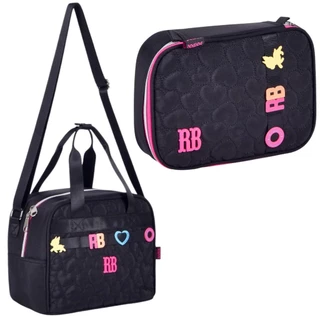 Kit Lancheira Rebecca Bonbon Térmica Estojo Espaçoso 36 Lápis Clio