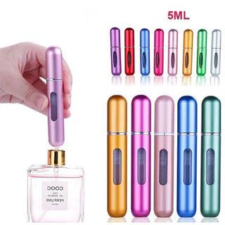 Mini Portátil Recarregáveis Atomizador Alumínio Recipiente Recarga Recipientes Cosméticos Viagem 5ML-JM690002