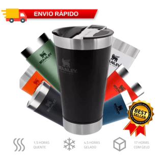 Copo Termico Inox 473ml Com Tampa e Abridor
