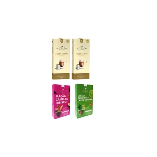 Capsulas Nespresso Cappuccino Chá Café Italle 34 Capsulas