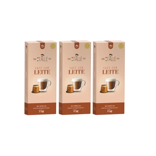 Café com leite Cápsulas Compatíveis Nespresso  Café Italle 3 Caixas