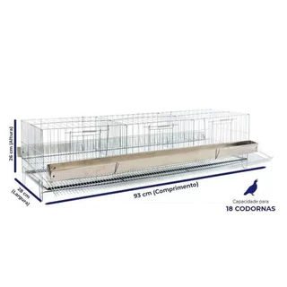Criadeira Gaiola Para 18 Codornas Aves Poedeira Codorniz Empilhável