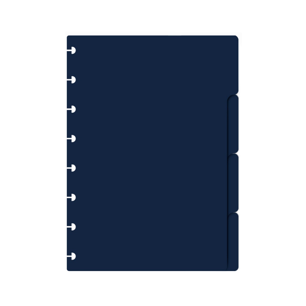 Divisórias Iscool P/ Caderno De Disco Spot Colors Azul Marinho