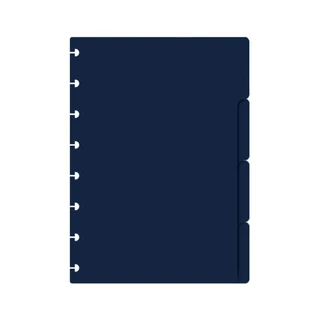 Divisórias Iscool P/ Caderno De Disco Spot Colors Azul Marinho