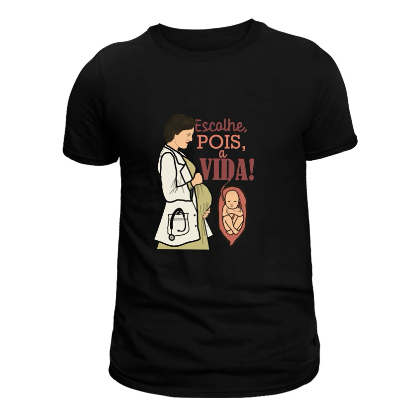 Camiseta Católica Pro Vida Santa Gianna Unissex Adulto Plus Size