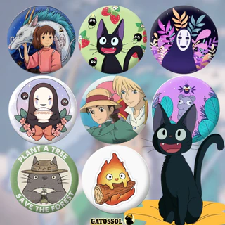 Bottons STUDIO GHIBLI 4,5 cm ANIME, TOTORO, CHIHIRO- Bottom/botton/Boton/Broche/Boton/Button/Pin/Botum