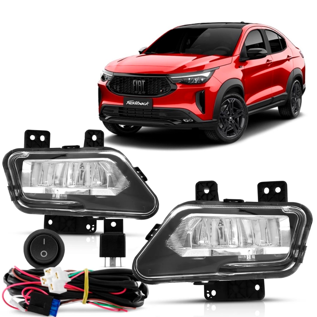 Kit Farol Milha Fastback 2022 2023 2024 Com Botão Alternativo Tic Tac ...