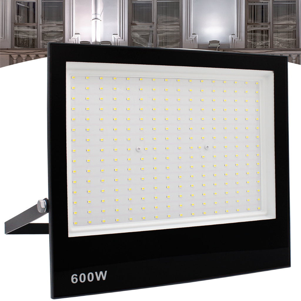 Refletor Holofote Led 600w Ip66 Prova D'água Bivolt Luz Branco Frio