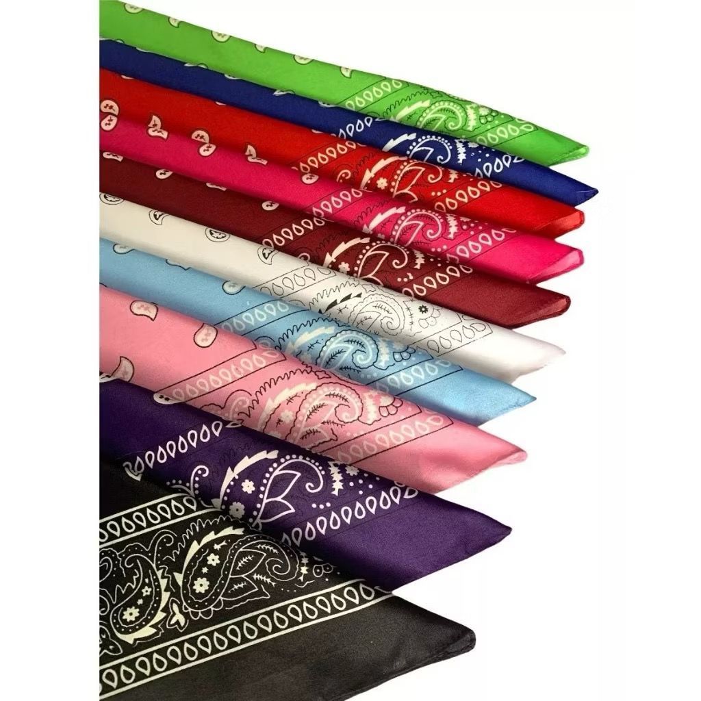 Bandana Lenço Coloridos Versátil Cowboy Masculino E Feminino