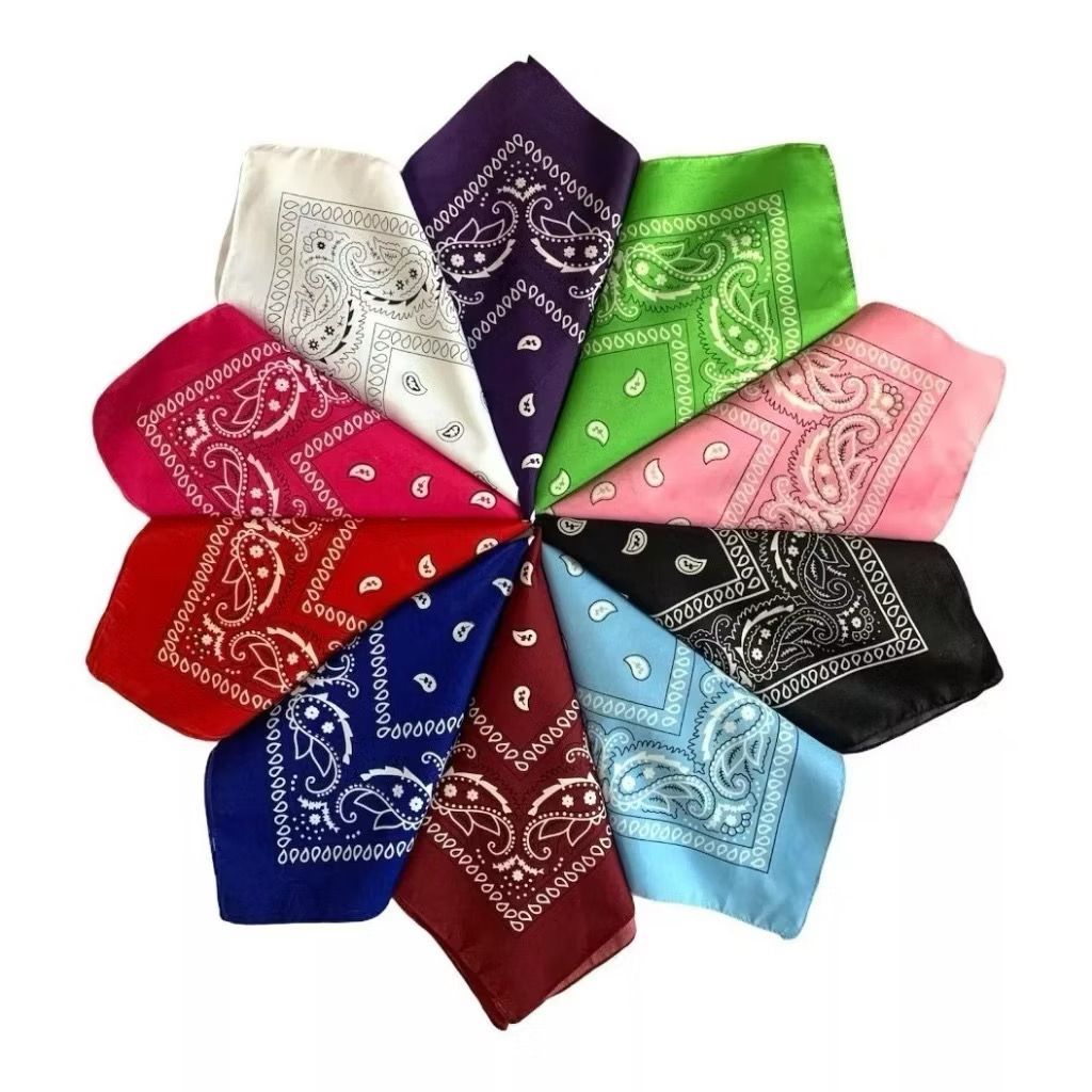 Bandana Lenço Coloridos Versátil Cowboy Masculino E Feminino