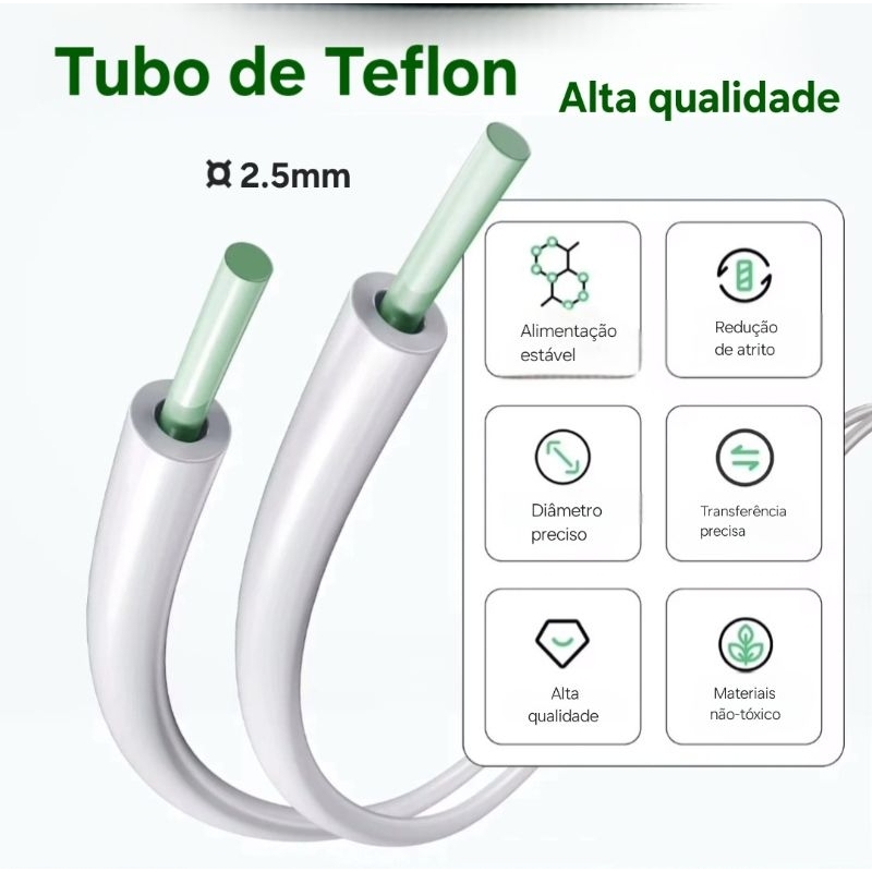 PTFE Tubo de teflon para Creality K1, Bambu Lab AMS, A1, P1P, Anycubic Kobra 3, Ender 3 V3