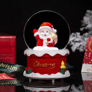Ornamento Globo de Neve, Oi do Noel Vidro com LED Tamanho P- Allmini