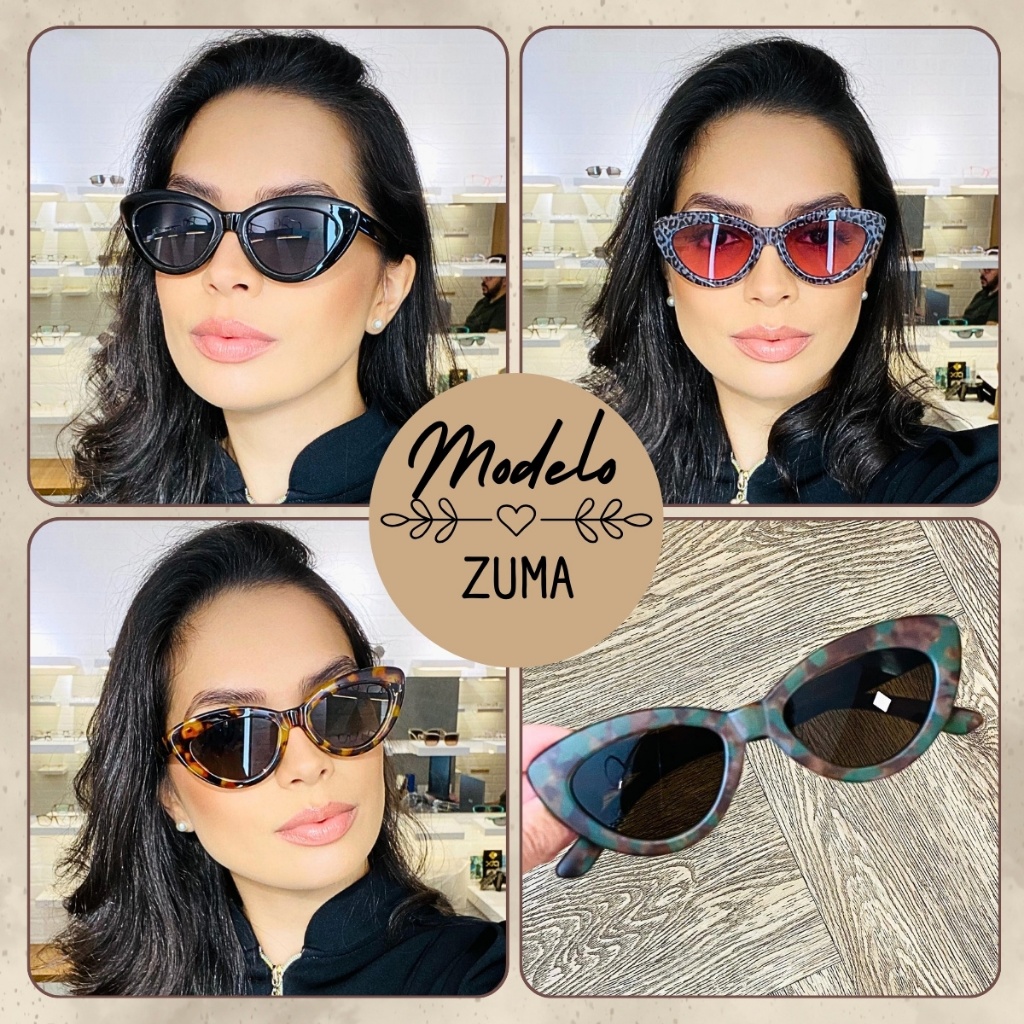 Óculos Feminino Vintage contemporâneo Modelo Lançamento 2024 óculos de Sol