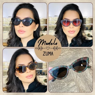 Óculos Feminino Vintage contemporâneo Modelo Lançamento 2024 óculos de Sol