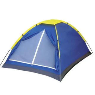 Barraca Camping Iglu para 3 pessoas cor azul e amarelo Mor em Oferta na Shopee
