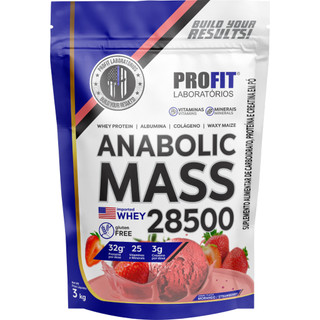 Hipercalórico Anabolic Mass 28500 3kg para Ganho de Peso - Profit Laboratórios — foto 2 — Achou Levou Brasil