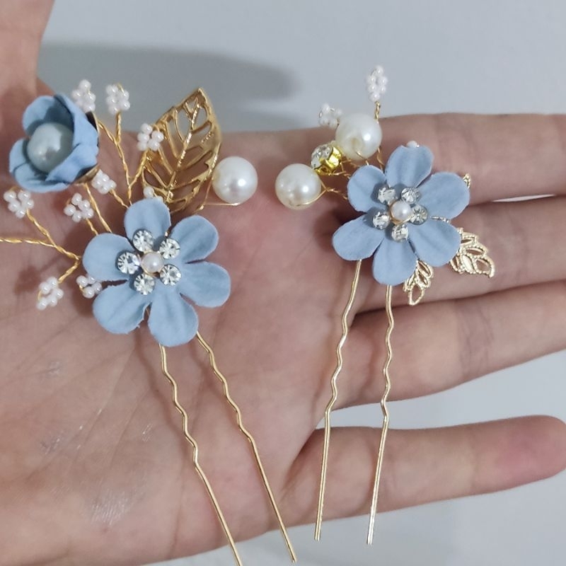 Grampo Decoração de Cabelo Arranjo Noivas Debutantes Pérolas /Flor