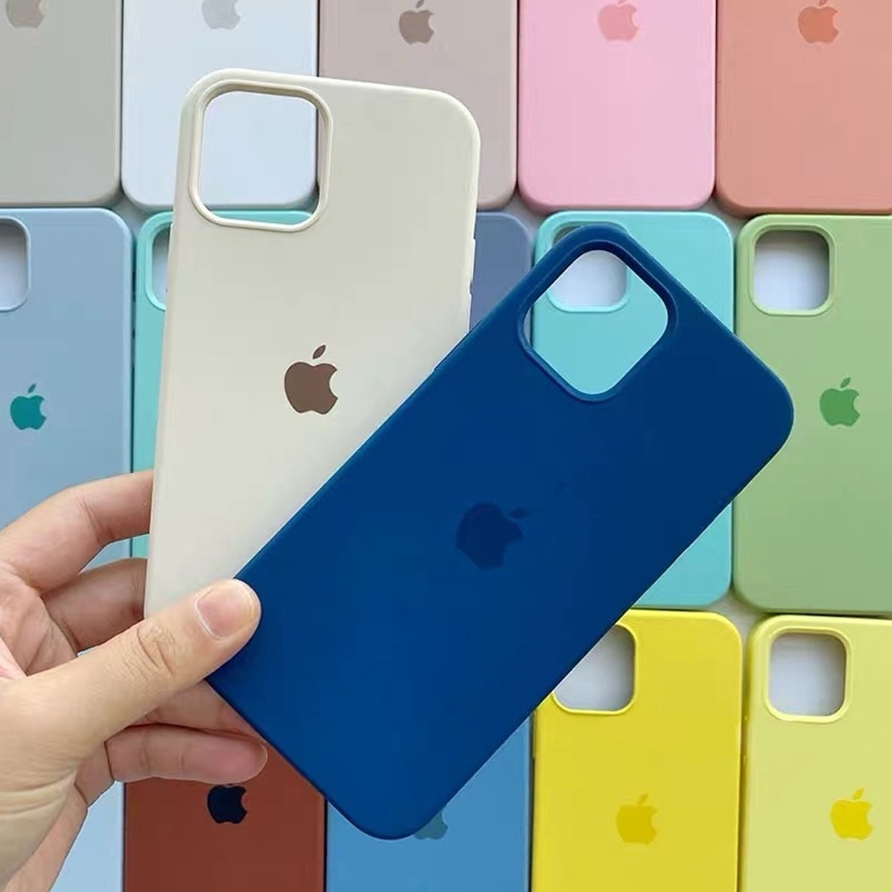 Capa Silicone Aveludado Original Para Iphone 7/8G 7/8 PLUS XR XS XS MAX 11 12 13 PRO MAX Aberta