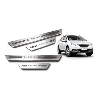 Soleira Aço Inox Com Dobra Peugeot 2008