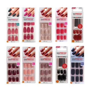 Kiss New York Unhas Postiças Autoadesivas Impress Autocolante 30 unhas Encaixe Perfeito Selecione