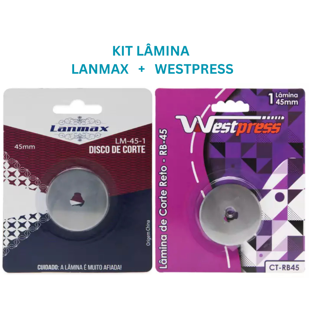 Kit 2,4,6,8,10 Laminas Disco Refil Para Cortador Circular 45mm - LANMAX ...
