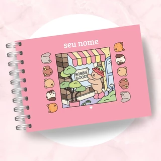 Livro Bobbie Goods para colorir A5, 50 folhas grossa e capa dura - PERSONALIZE COM O NOME NA CAPA