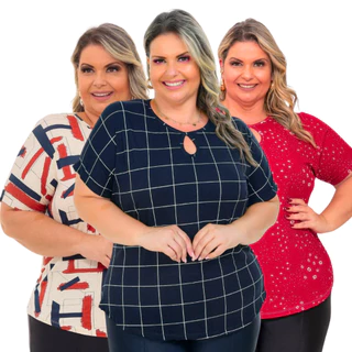Blusa Blusinha Camiseta Feminina Plus Size Curve Evangelica Verão Senhora Podrinha Promoção