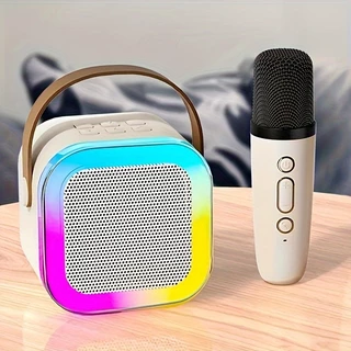 K12 Portátil sem fio para crianças Karaoke Bluetooth Speaker Mini Microfone Home Cantando KTV Audio em Oferta na Shopee