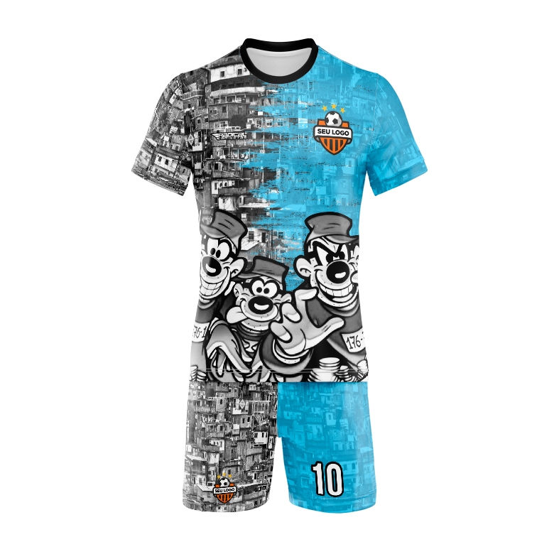 Kits Camisas E Calção Time Personalizado Irmao Metrelhas Favela MOD12 ...