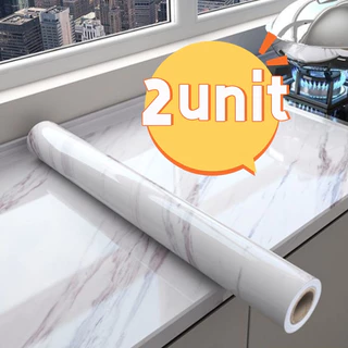 2 Unidades Papel De Parede Painel Autoadesivo Marmore Usável Em Fogão/Armário/Porta Inovação Com Filme Lavavel Envio Já