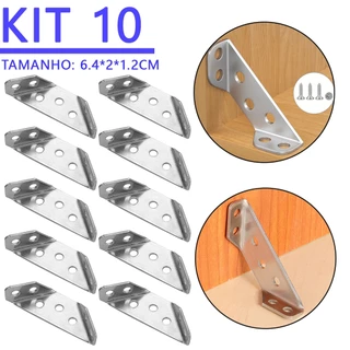 KIT10 Ângulo de aço inoxidável canto suportes cinta canto comum fixador móveis porta gabinete telas parede