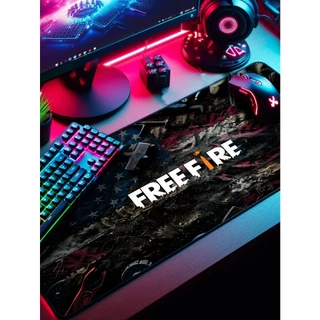 Mouse Pad Gamer p/ Destktop Free Fire Borda Costurada