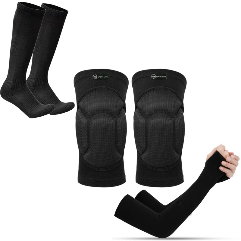 kit completo vôlei joelheira meião manguito ORIGINAL