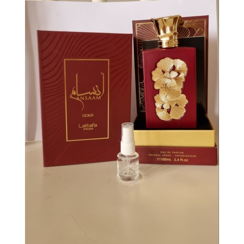 Perfume ANSAAM Gold Eau de parfum-Lattafa-2ML OU 5ML | Shopee Brasil