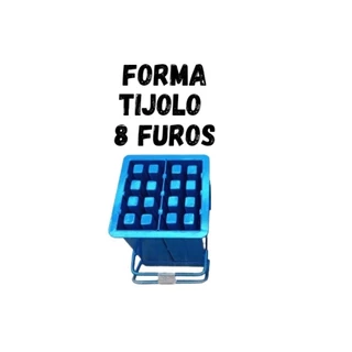 forma para 2 tijolo de 8 furos tipo tijolo cerâmico