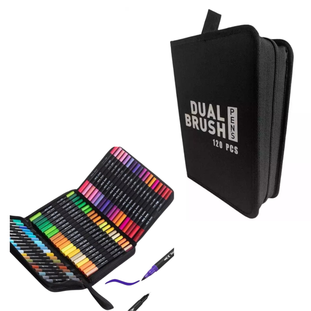 Brush 2点セット 化粧品入れ 透明フリップブラシバレル防塵大型区画射出成形化粧ケース