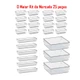 Kit 25, 14 e 7 Organizador Multiuso Modular Gavetas Geladeira Acrilico Cristal