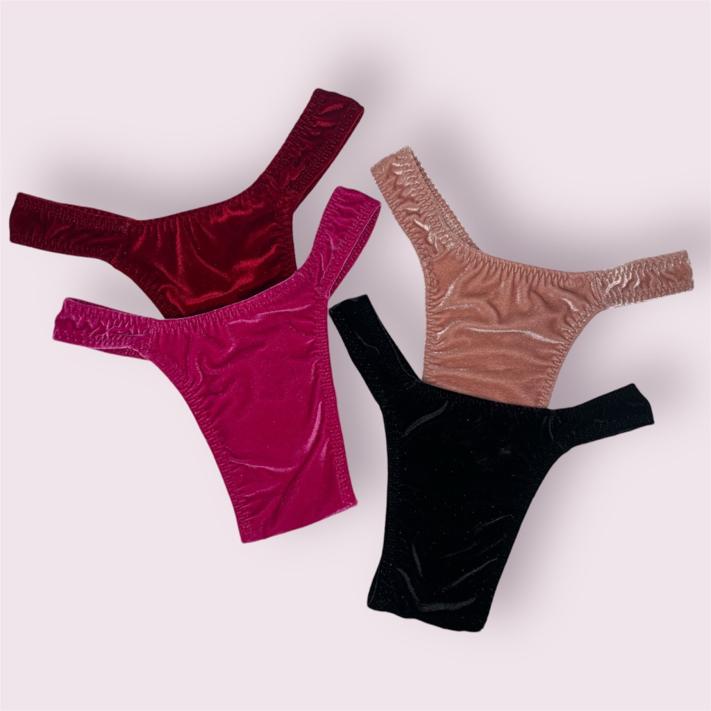 Calcinha Trans em veludo com alças largas Moda Trans | Shopee Brasil