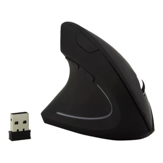 Mouse Vertical Canhoto Ergonômico Usb Previne Tendinite Cor Preto